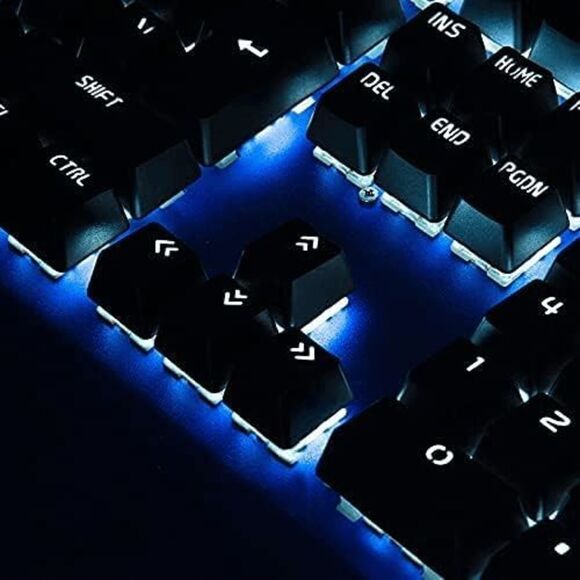 3 IN 1 Multimedia Knob Mechanical Gaming Keyboard Set (Black/Blue Backlit/Blue S - Picture 4 of 9